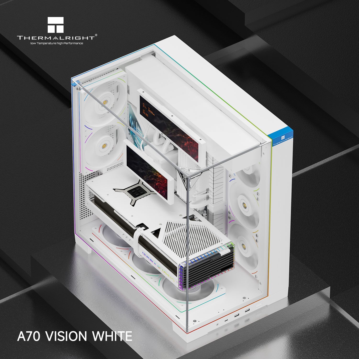 Корпус без блока питания Thermalright TR-A70 Vision White FAN5-C (TR-A70 Vision White FAN5-C)